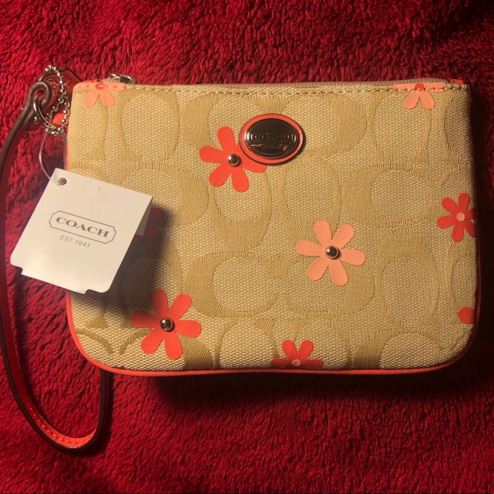 Coach Floral Wristlet